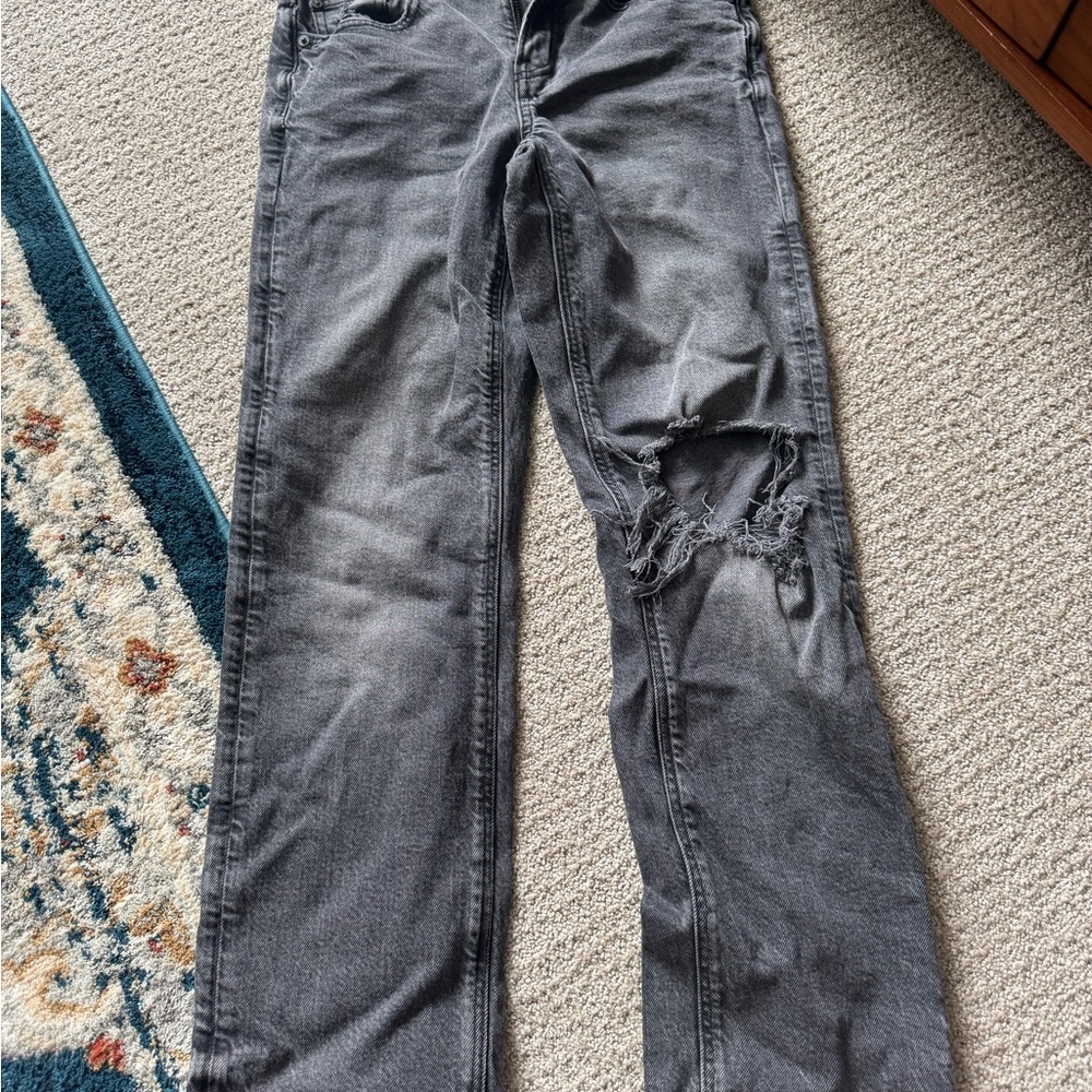 American Eagle Distessed black/grey jeans